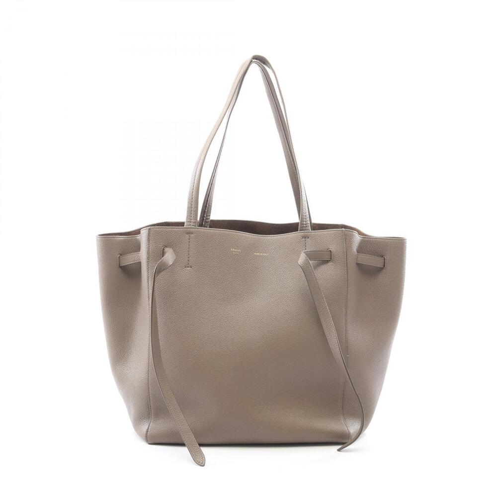 Celine Cabas Phantom Tote Bag Leather Beige Tan
